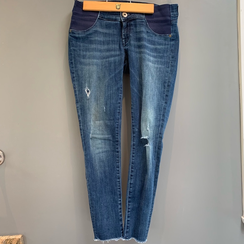 MATERNITY - DL1961 Erin Distressed Cropped Jeans